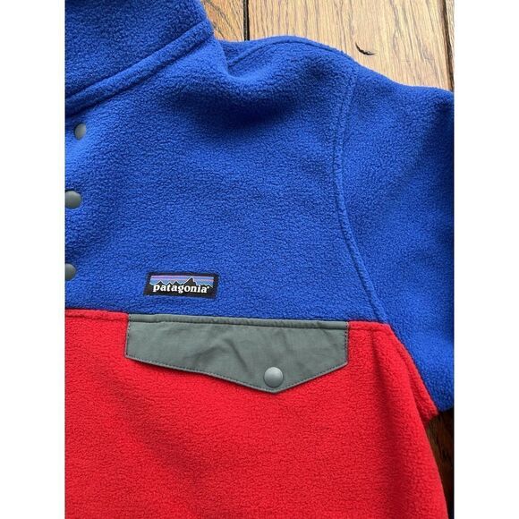 Patagonia Men's LW Synchilla Snap T Pullover Touring Red Size Small NWT - Picture 3 of 5